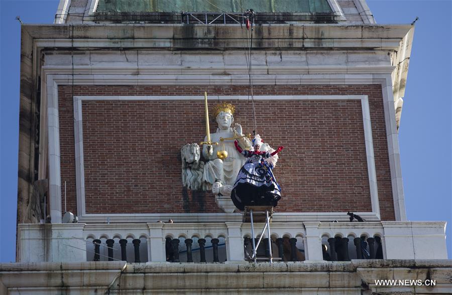 ITALY-VENICE-CARNIVAL-FLIGHT OF THE ANGEL