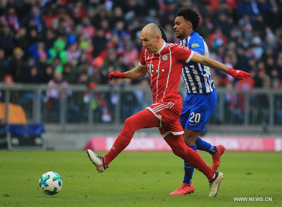 (SP)GERMANY-MUNICH-SOCCER-BUNDESLIGA-BAYERN MUNICH VS HERTHA