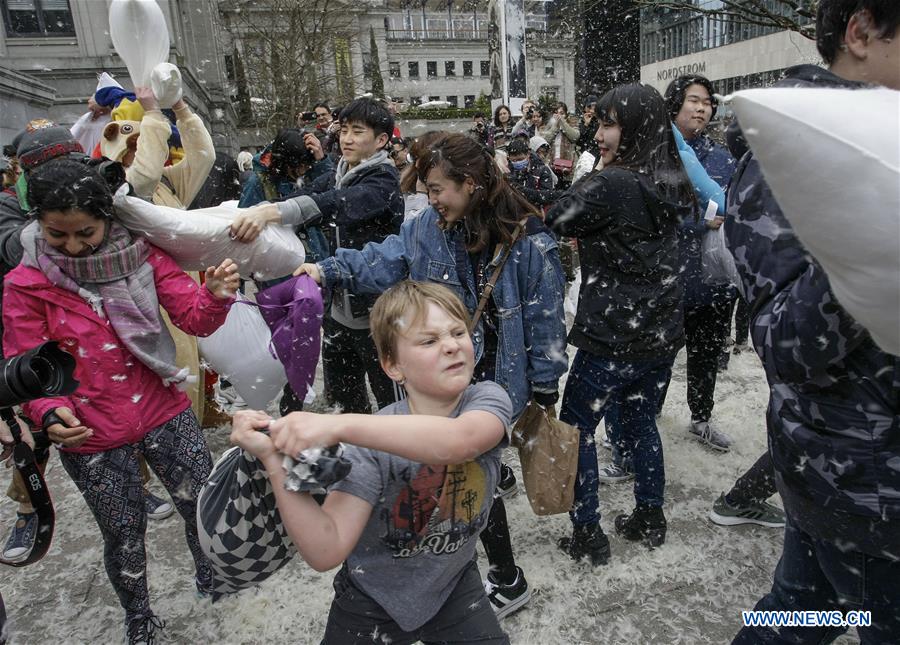 CANADA-VANCOUVER-PILLOW FIGHT