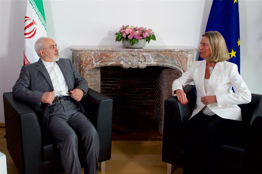 BELGIUM-BRUSSELS-EU-IRAN-MOGHERINI-ZARIF-MEETING