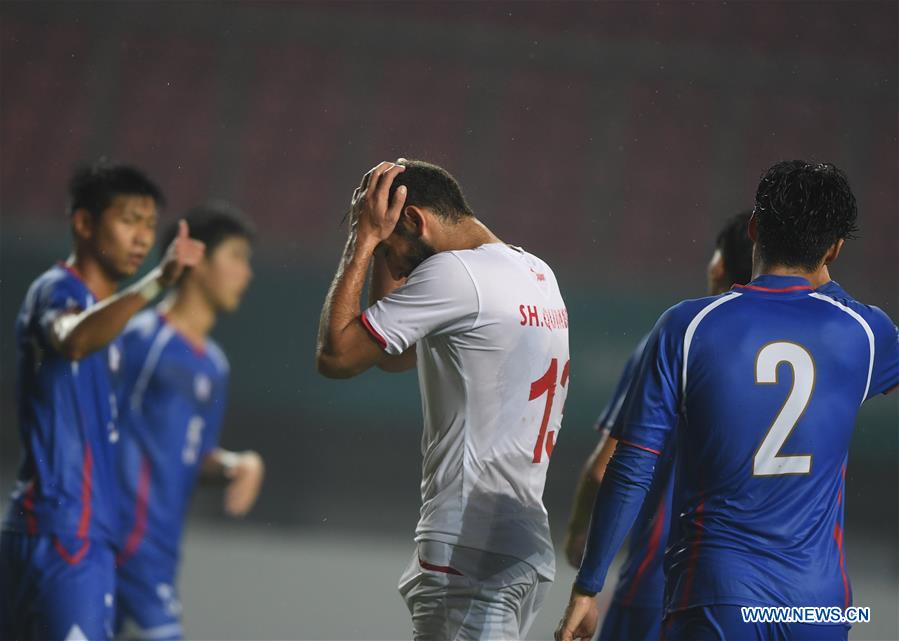 (SP)INDONESIA-BEKASI-ASIAN GAMES-MEN'S FOOTBALL-CHINESE TAIPEI VS PALESTINE