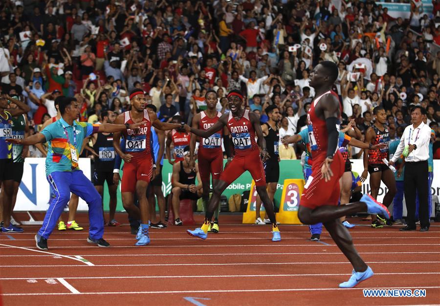 (SP)INDONESIA-JAKARTA-ASIAN GAMES-ATHLETICS-MEN'S 4X400M RELAY