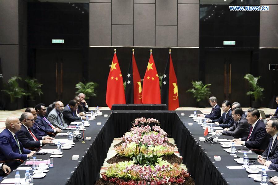 PAPUA NEW GUINEA-CHINA-XI JINPING-PM-TALKS