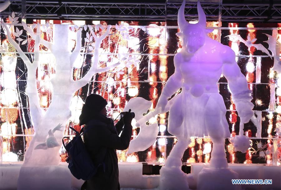 BELGIUM-BRUGES-ICE SCULPTURE