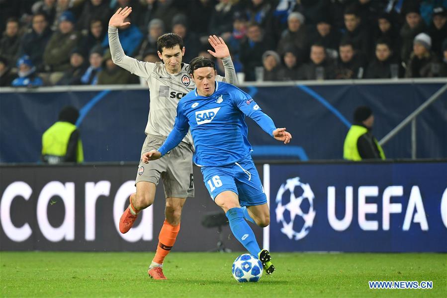 (SP)GERMANY-SINSHEIM-SOCCER-UEFA CHAMPIONS LEAGUE-HOFFENHEIM VS SHAKHTAR DONETSK