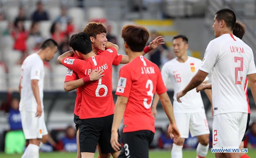 (SP)UAE-ABU DHABI-FOOTBALL-ASIAN CUP-CHN VS KOR