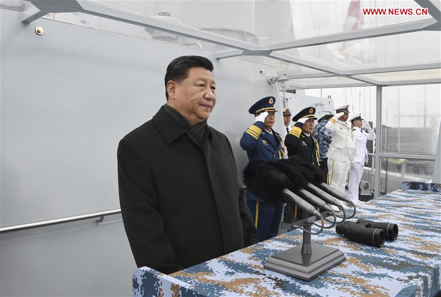 CHINA-QINGDAO-PLA NAVY-70TH ANNIVERSARY-PARADE-XI JINPING-REVIEW (CN)