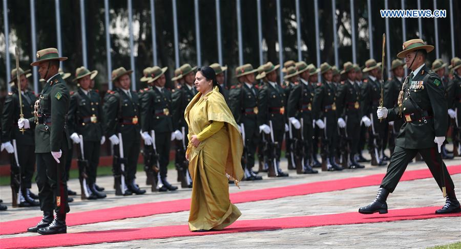 NEPAL-KATHMANDU-PRESIDENT-CHINA-VISIT-DEPARTURE