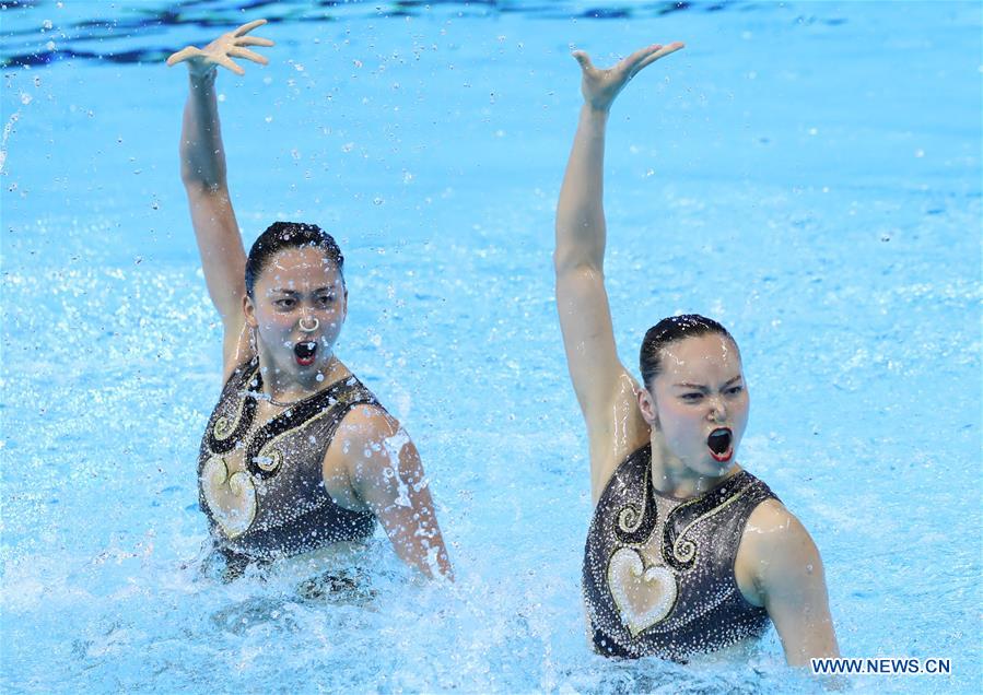 (SP)SOUTH KOREA-GWANGJU-FINA WORLD CHAMPIONSHIPS-ARTISTIC SWIMMING-WOMEN'S DUET TECHNICAL-FINAL