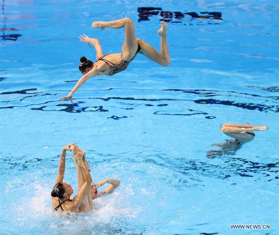 (SP)SOUTH KOREA-GWANGJU-FINA WORLD CHAMPIONSHIPS-ARTISTIC SWIMMING-WOMEN'S TEAM FREE COMBINATION