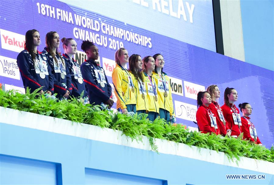 (SP)SOUTH KOREA-GWANGJU-FINA WORLD CHAMPIONSHIPS-SWIMMING-DAY 1