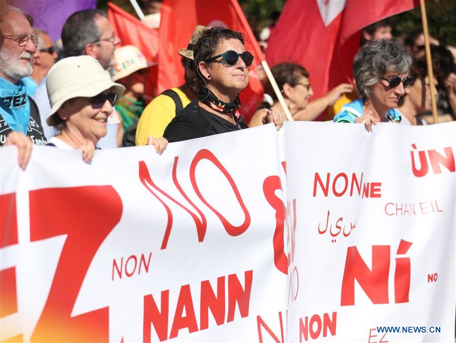 FRANCE-HENDAYE-ANTI-G7 PROTEST