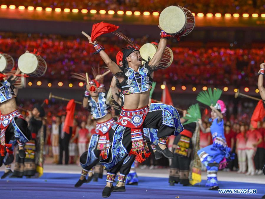 (SP)CHINA-ZHENGZHOU-NATIONAL TRADITIONAL GAMES OF ETHNIC MINORITIES-OPENING CEREMONY (CN)