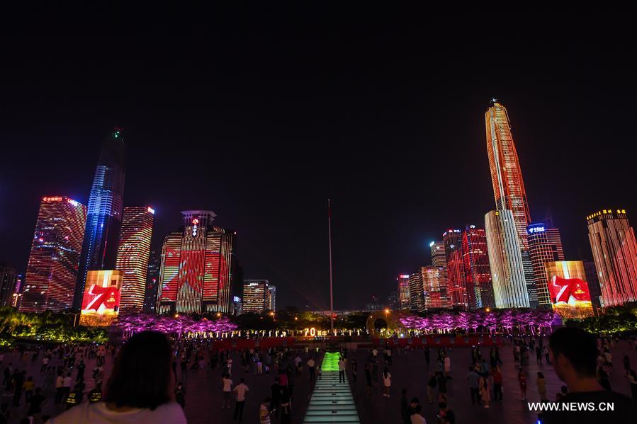 CHINA-SHENZHEN-LIGHT SHOW-CELEBRATION (CN)