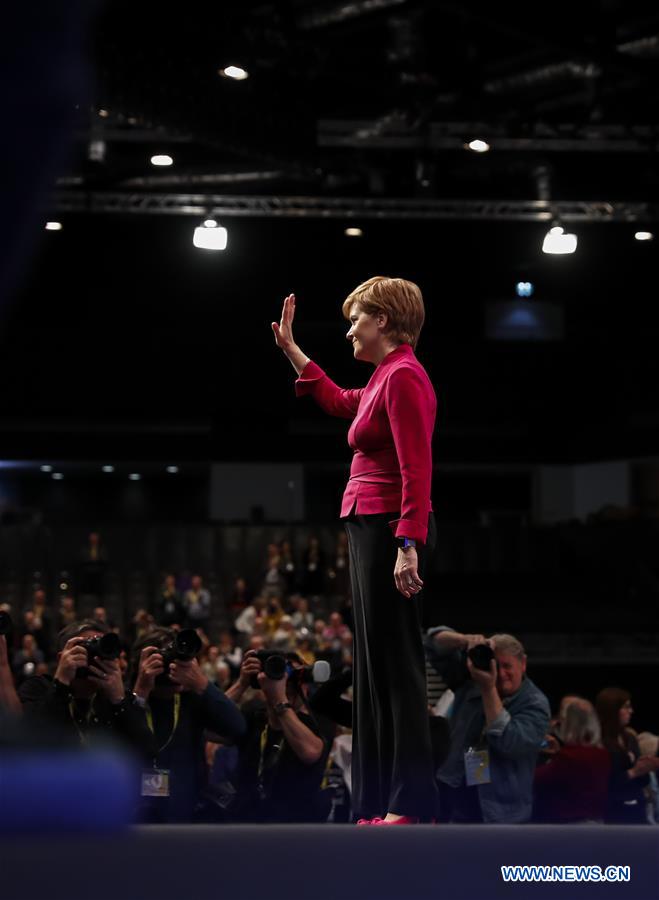 (PORTRAITS) BRITAIN-ABERDEEN-SNP-ANNUAL CONFERENCE 2019-NICOLA STURGEON