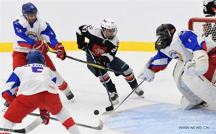 (SP)CHINA-SANYA-ICE HOCKEY-OLYMPIC QUALIFICATION-PRELIMINARY ROUND